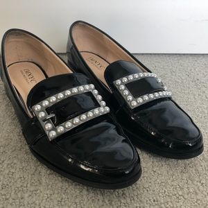 Isaac Mizrahi NY Black Leather Flats Shoes Size6.5